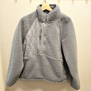 Target joy lab grey quarter zip  Sherpa jacket